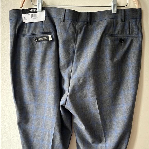 Lauren Ralph Lauren | Blue Dress Pants Classic Straight-Leg | Size 42W x 32L - Picture 4 of 5